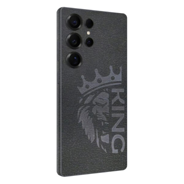 King Lion Crown Luxury Faux Leather 3M Mobile Skin – Skins Wala