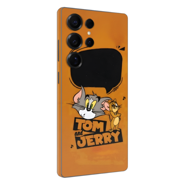 Classic Cartoon Duo Orange Textured Mobile Skin | Skins Wala