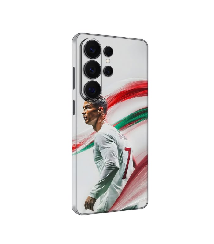 11 Ronaldo Green Red Sports custom printed mobile skin matte finish - Skins Wala