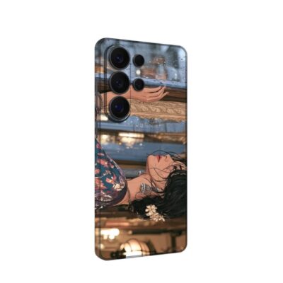 Urban Anime Street custom printed mobile skin matte finish - Skins Wala
