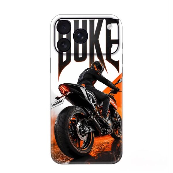 KTM Duke Rider Back View Custom Matte Phone Skin | SkinSwala – PKR 999