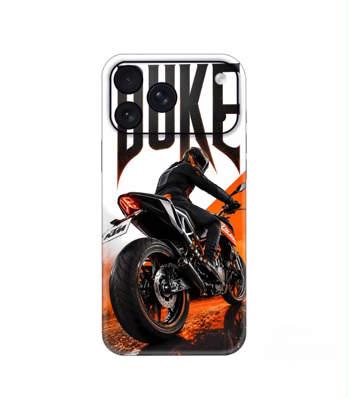16 KTM Duke Rider Back View Custom Matte Phone Skin | SkinSwala – PKR 999