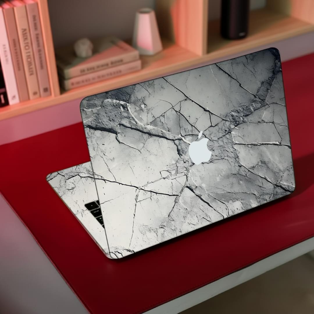 Premium White Marble Texture 3D Laptop Skin | Skins Wala - Image 1