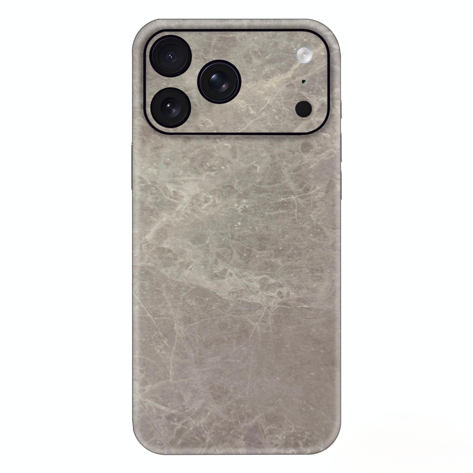 Stone Gray Simple Leather Phone Skin – Premium Minimalist Plain Texture - Image 2