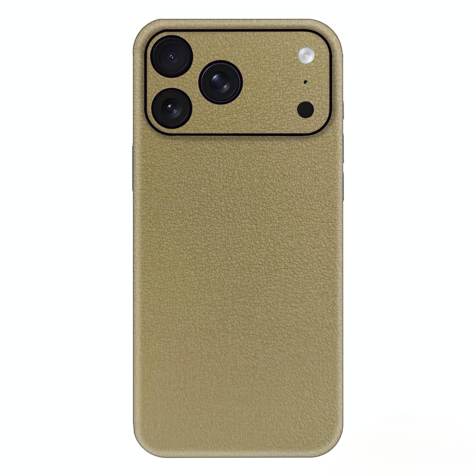Cream Beige Leather Phone Skin – Warm Nude Minimalist Plain Texture - Image 2