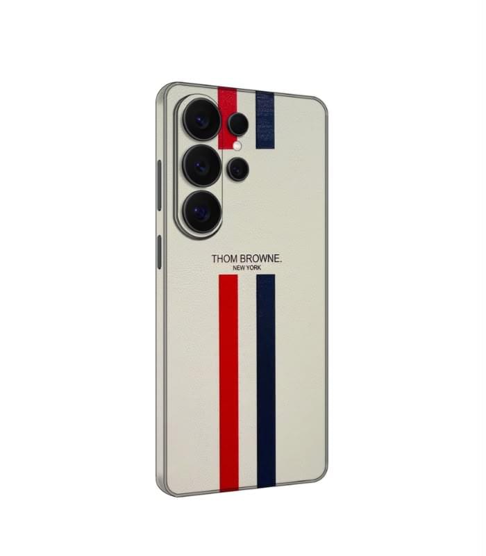 THOM BROWNE Thom Browne New York Stripe 3D Printed Leather Phone Skin – Premium Luxury Design - Image 1