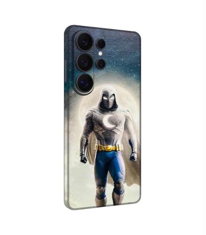 knight Moon Knight Superhero 3D Printed Leather Phone Skin – Marvel Inspired Cosmic Design - Image 1